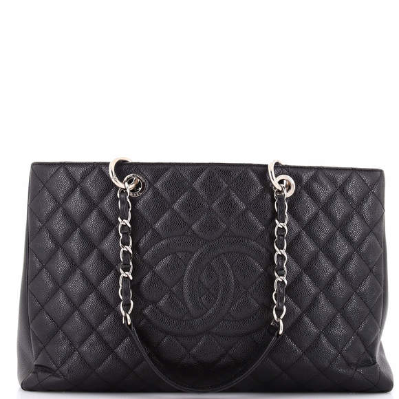 Chanel XL Grand Shopping Tote Quilted Caviar - Picture 1 of 7
